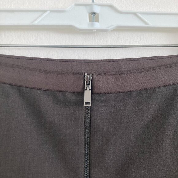 Elie Tahari Wool Pencil Skirt Brown Minimalist Office Classic Academia Size 14 - Picture 6 of 9
